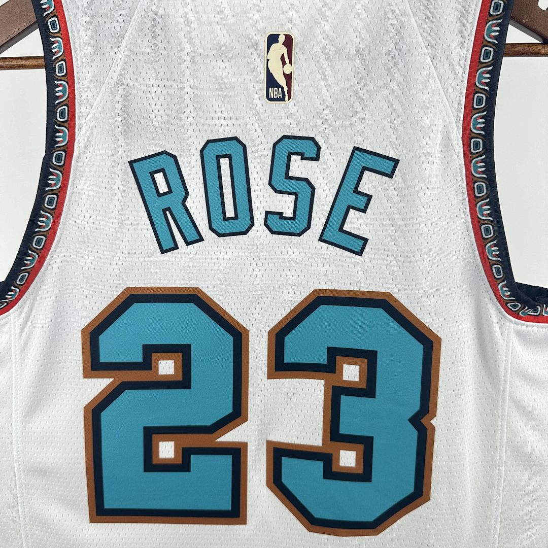 2025 Memphis Grizzlies Rose #23 Retro Edition NBA Jersey 5