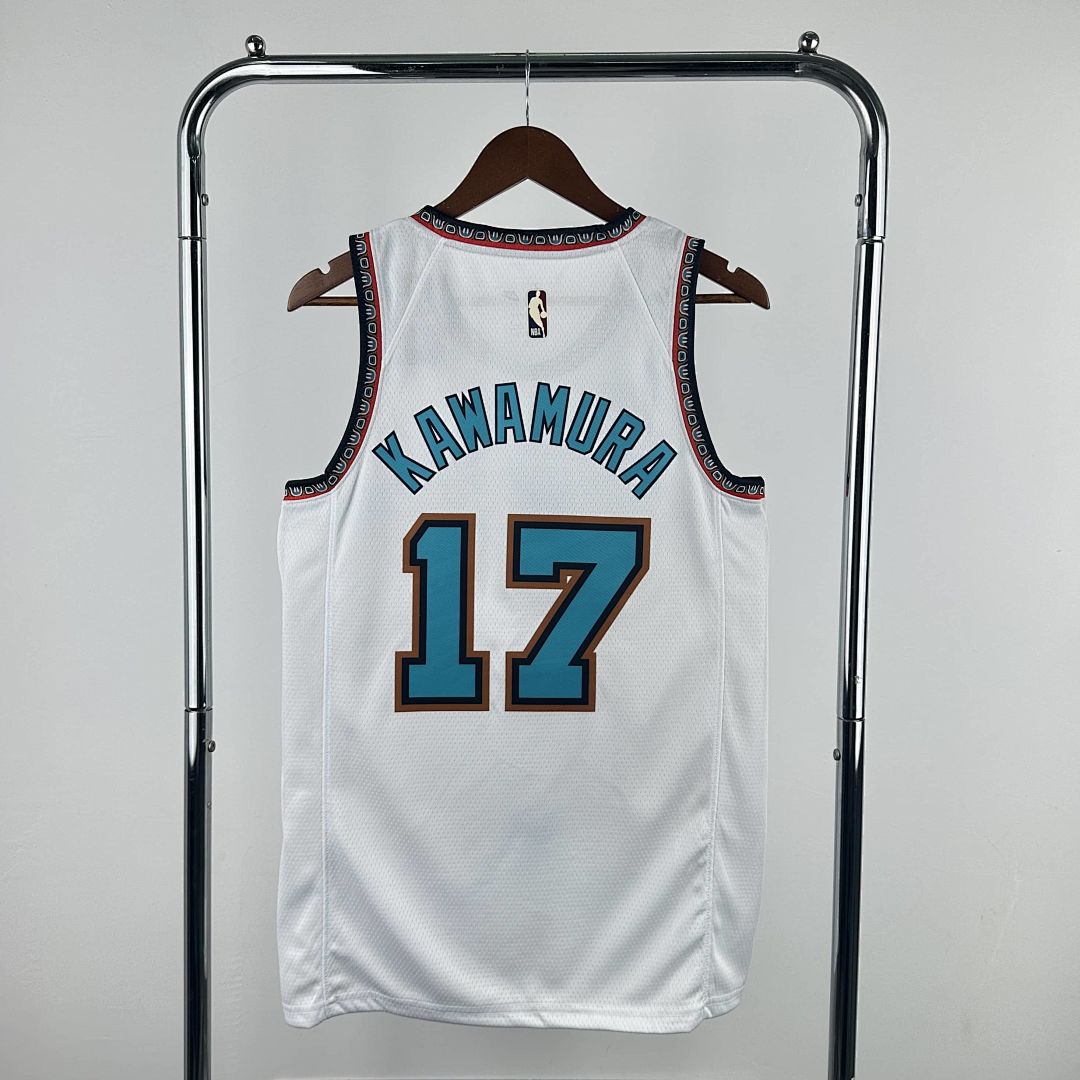 2025 Memphis Grizzlies Kawamura #17 Retro Edition NBA Jersey 10