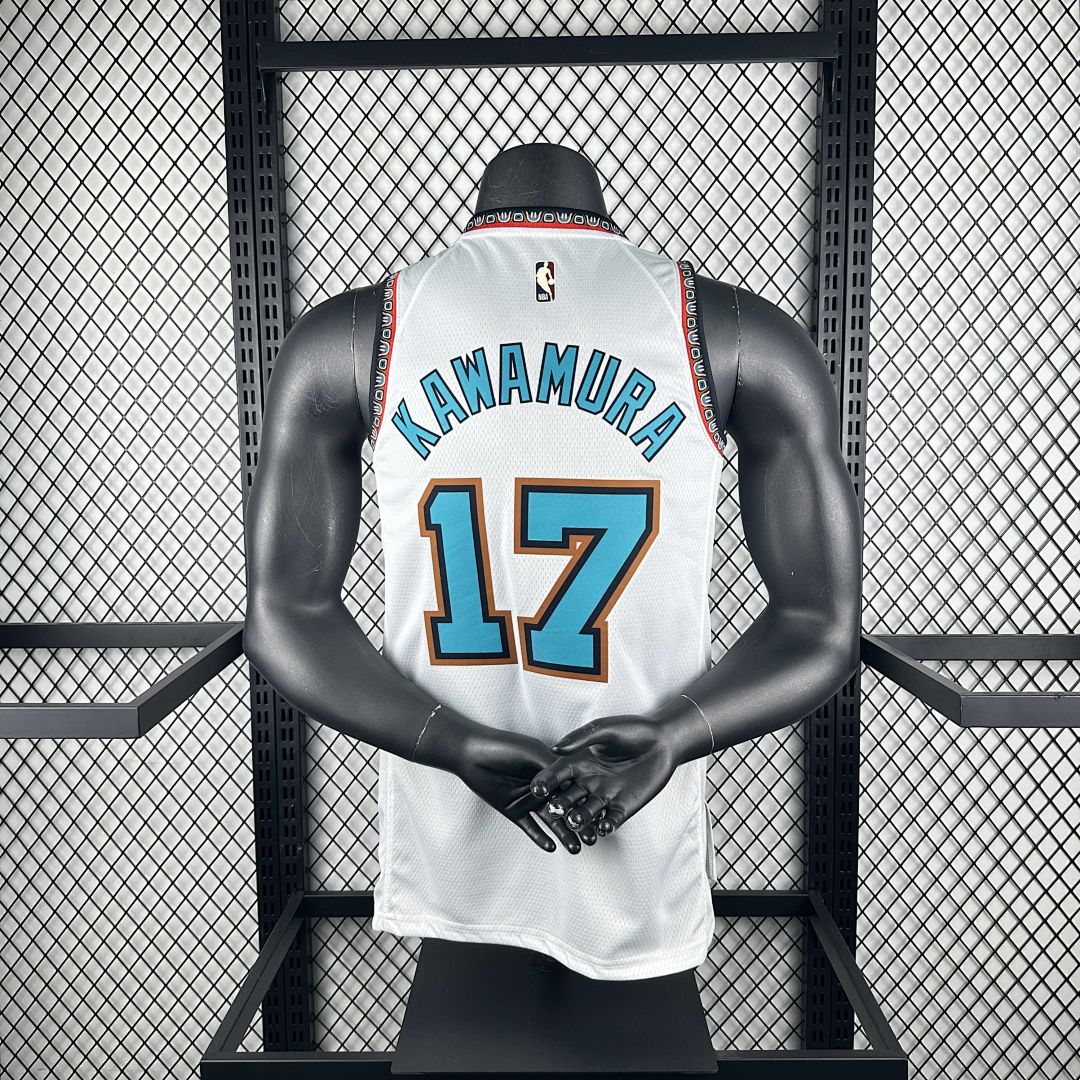 2025 Memphis Grizzlies Kawamura #17 Retro Edition NBA Jersey 2
