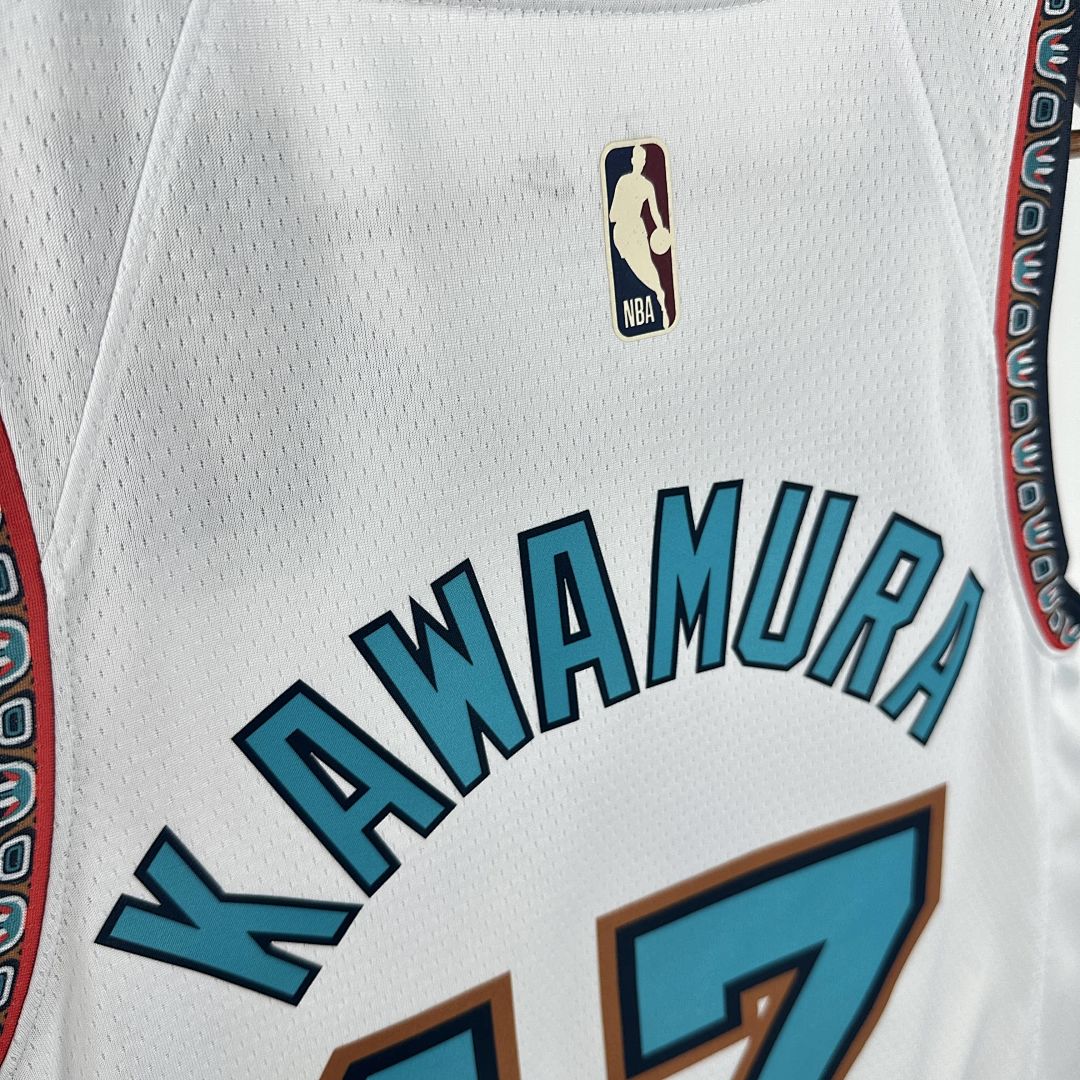 2025 Memphis Grizzlies Kawamura #17 Retro Edition NBA Jersey 4