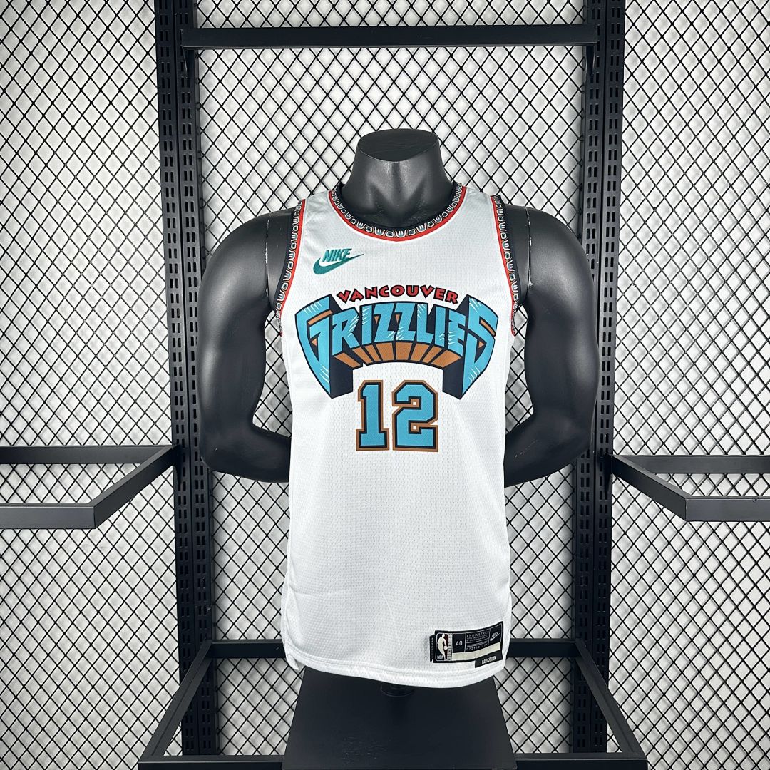 2025 Memphis Grizzlies Morant #12 Retro Edition NBA Jersey