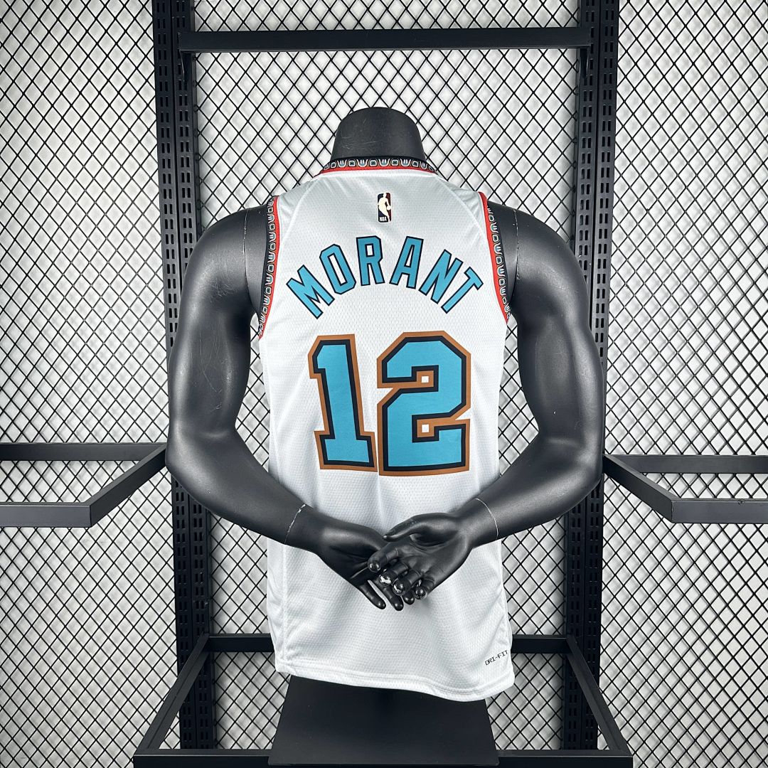 2025 Memphis Grizzlies Morant #12 Retro Edition NBA Jersey 2