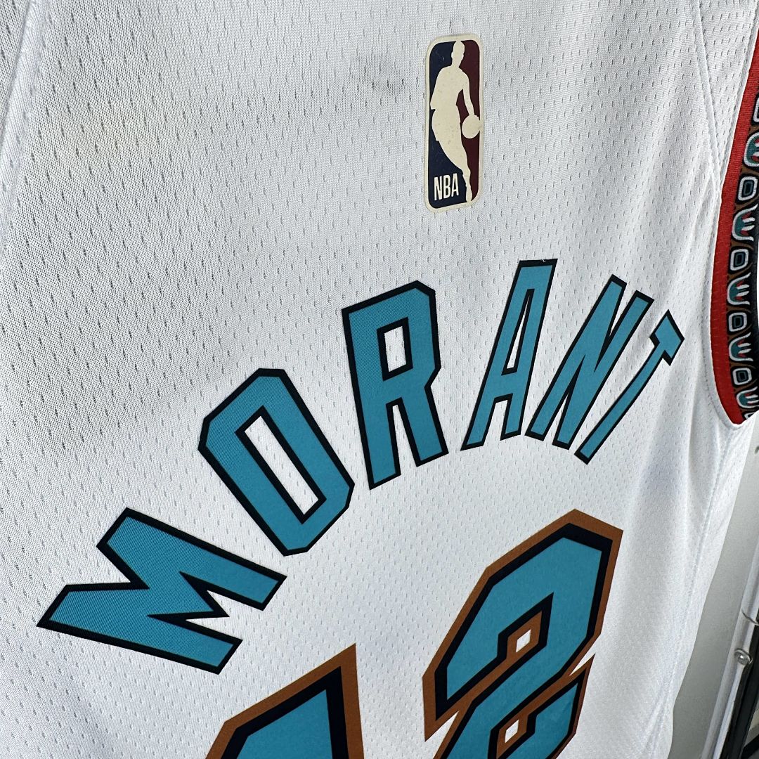 2025 Memphis Grizzlies Morant #12 Retro Edition NBA Jersey 5
