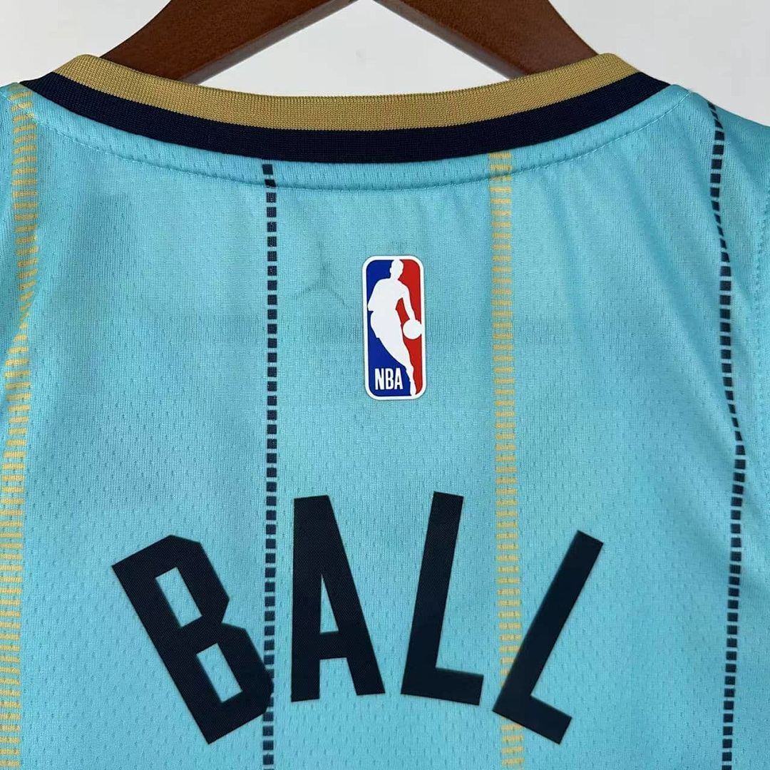 2025 Charlotte Hornets Ball #1 City Edition NBA Jersey 5