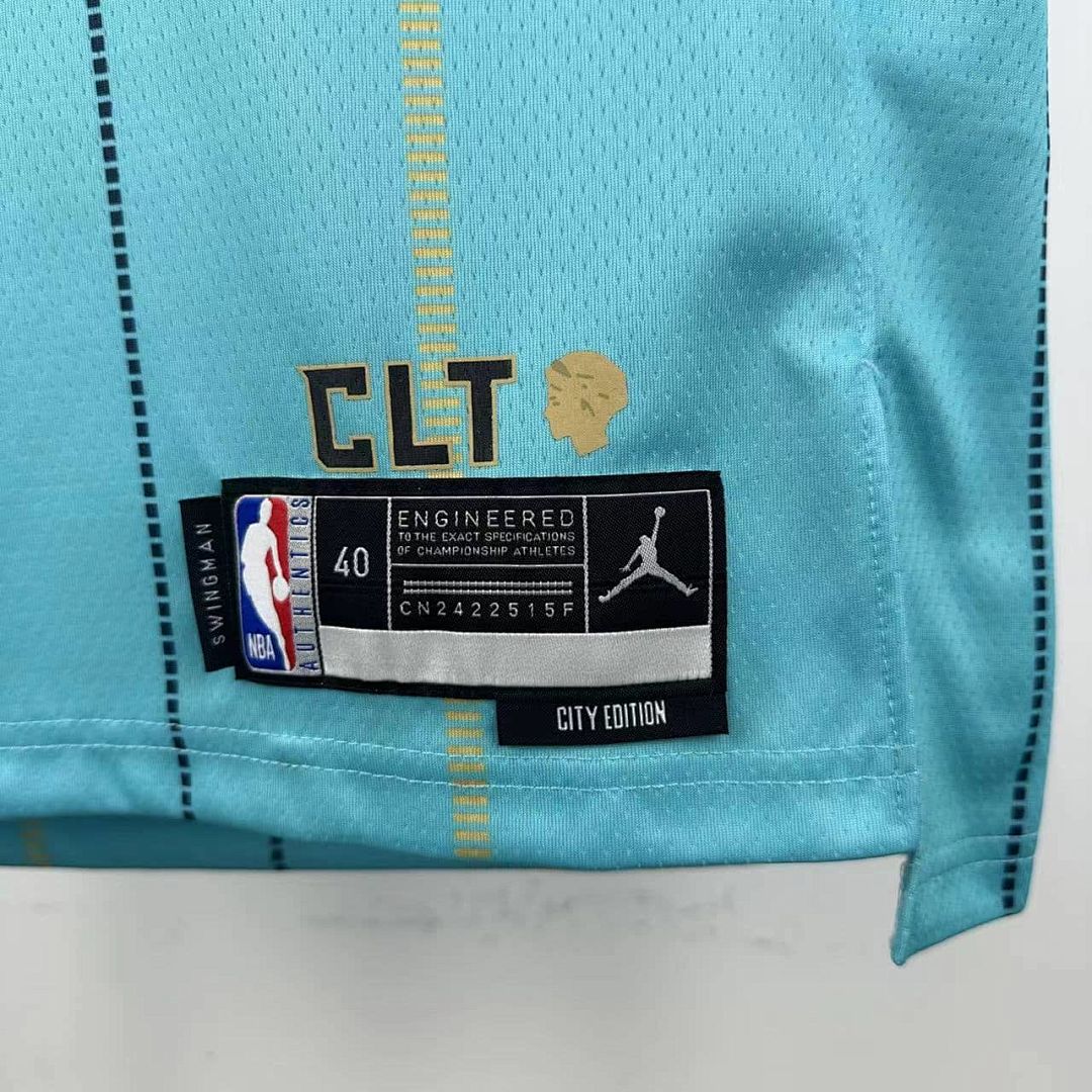 2025 Charlotte Hornets Ball #1 City Edition NBA Jersey 6