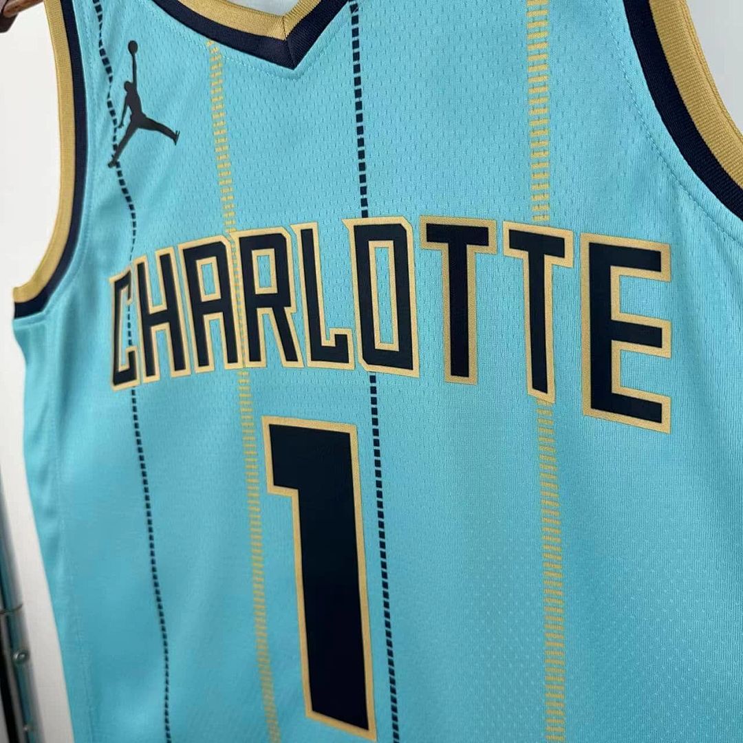2025 Charlotte Hornets Ball #1 City Edition NBA Jersey 7