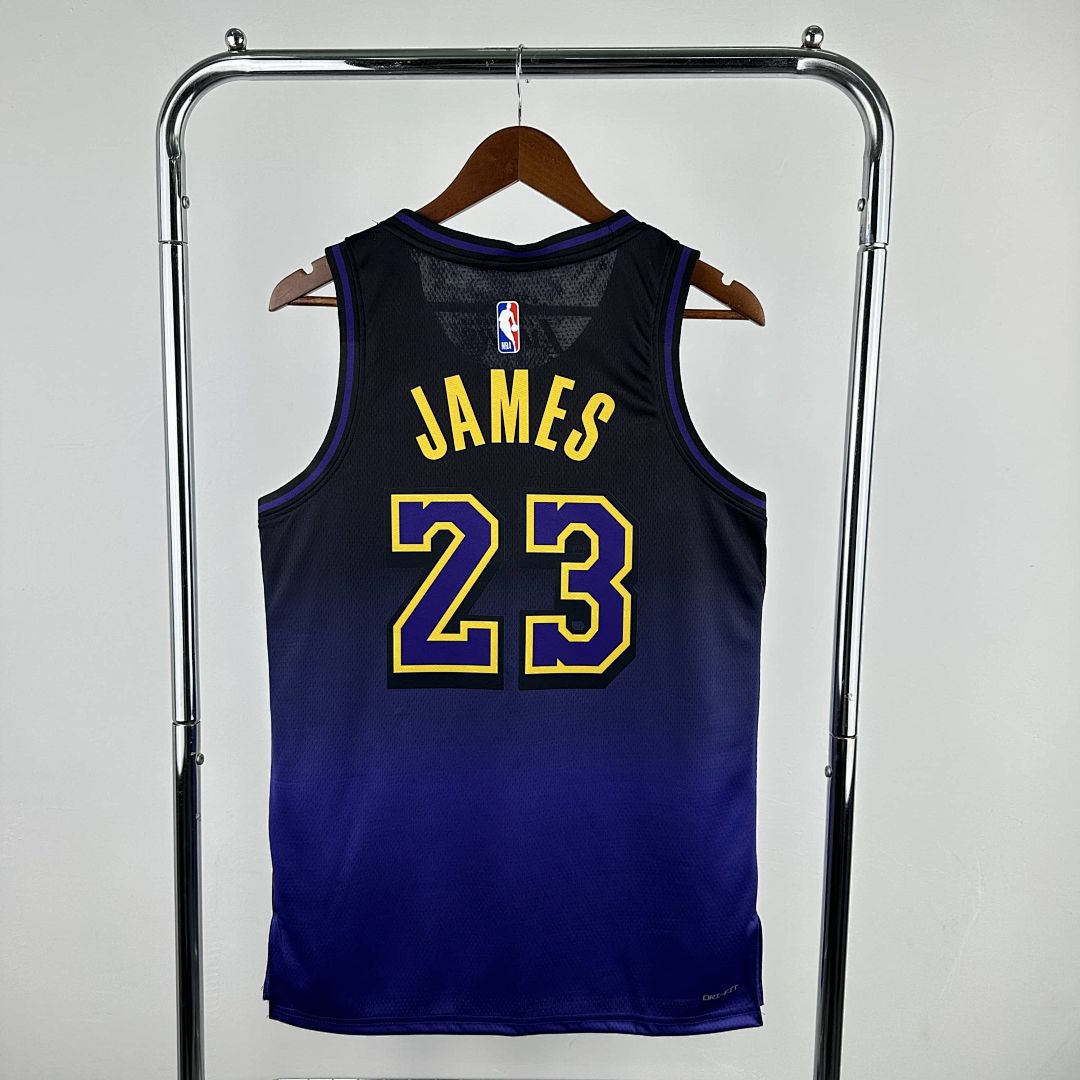 2025 Lakers James #23 City Edition NBA Jersey 10