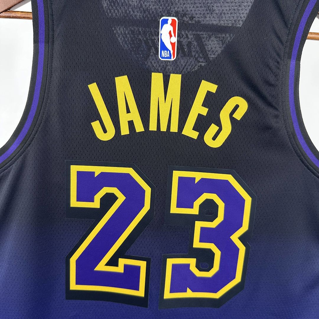2025 Lakers James #23 City Edition NBA Jersey 5