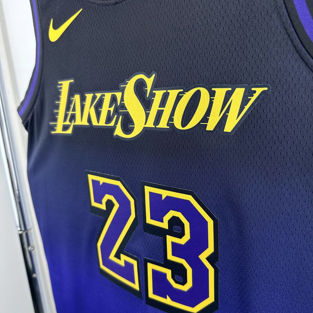 2025 Lakers James #23 City Edition NBA Jersey 8