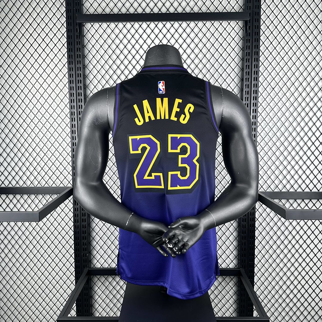 2025 Lakers James #23 City Edition NBA Jersey 9