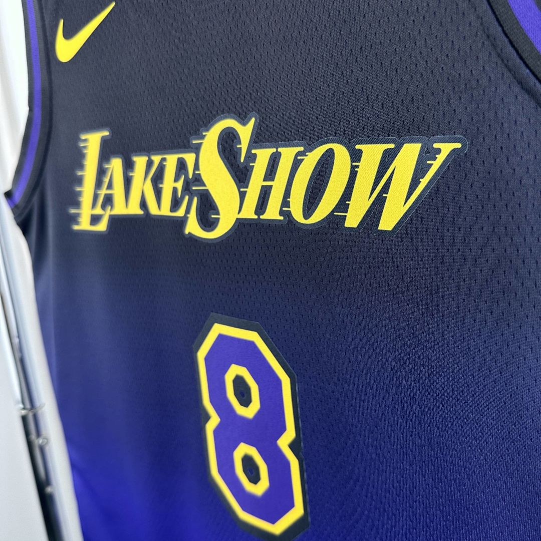 2025 Lakers Bryant #8 City Edition NBA Jersey 7
