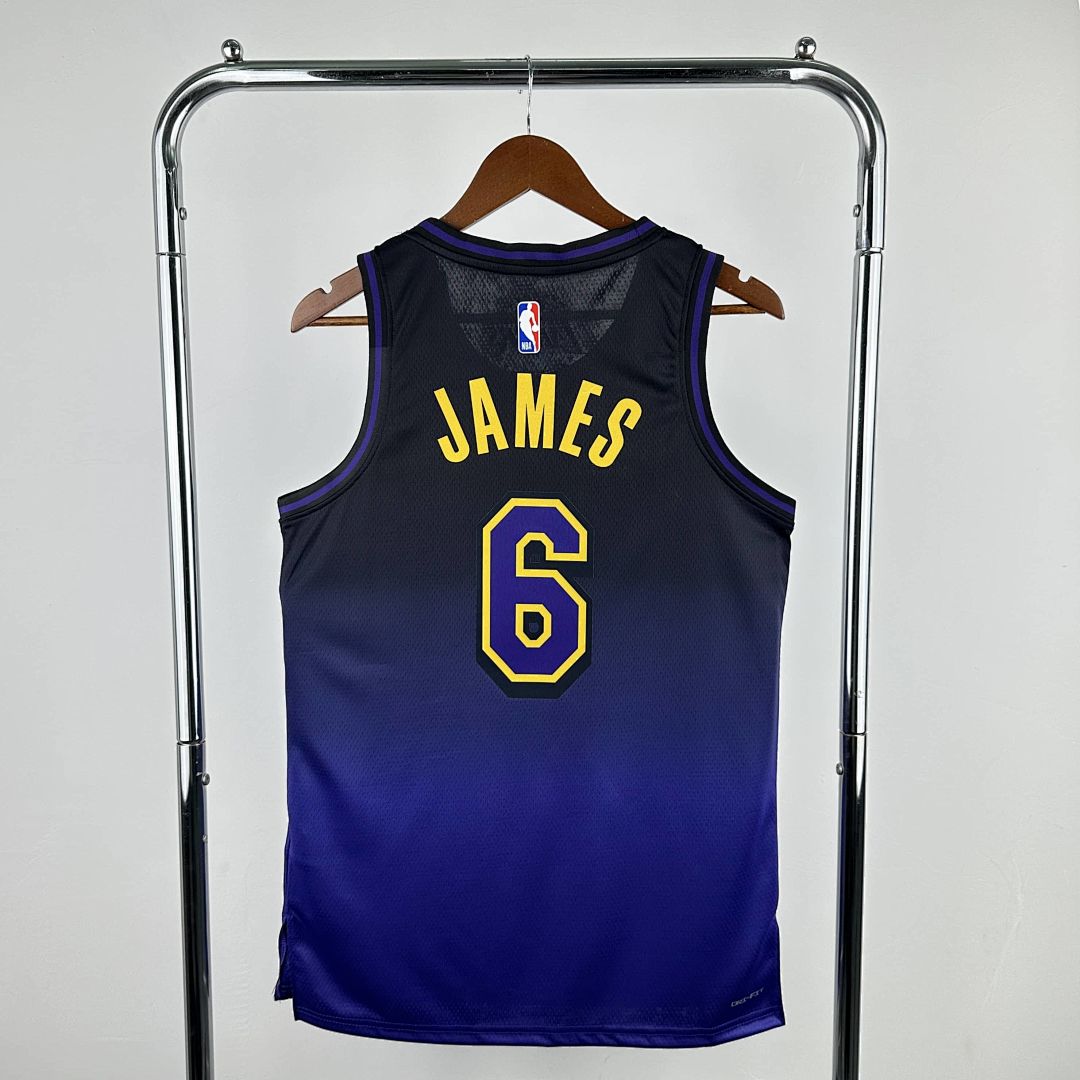 2025 Lakers James #6 City Edition NBA Jersey 10