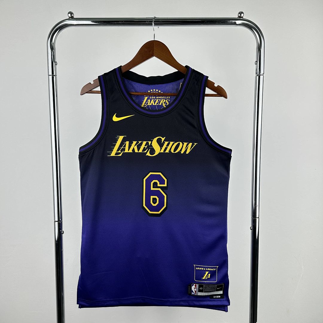 2025 Lakers James #6 City Edition NBA Jersey 11