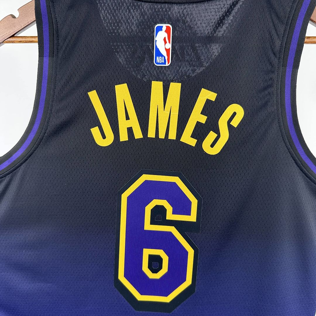 2025 Lakers James #6 City Edition NBA Jersey 5