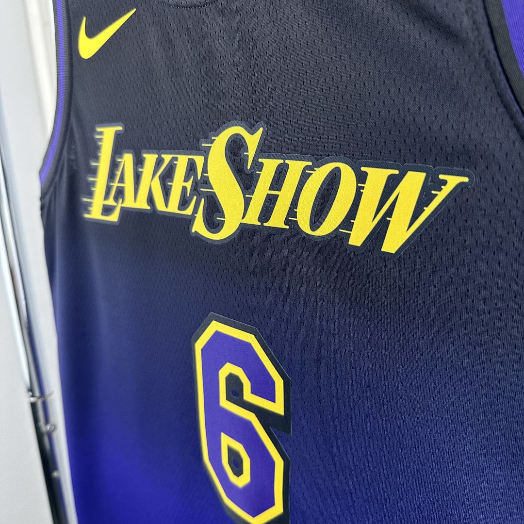 2025 Lakers James #6 City Edition NBA Jersey 7