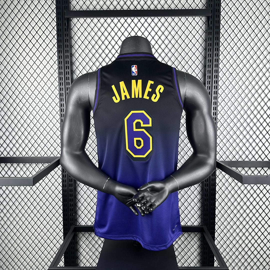 2025 Lakers James #6 City Edition NBA Jersey 9