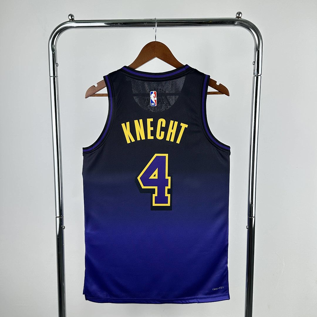 2025 Lakers Knecht #4 City Edition NBA Jersey 10