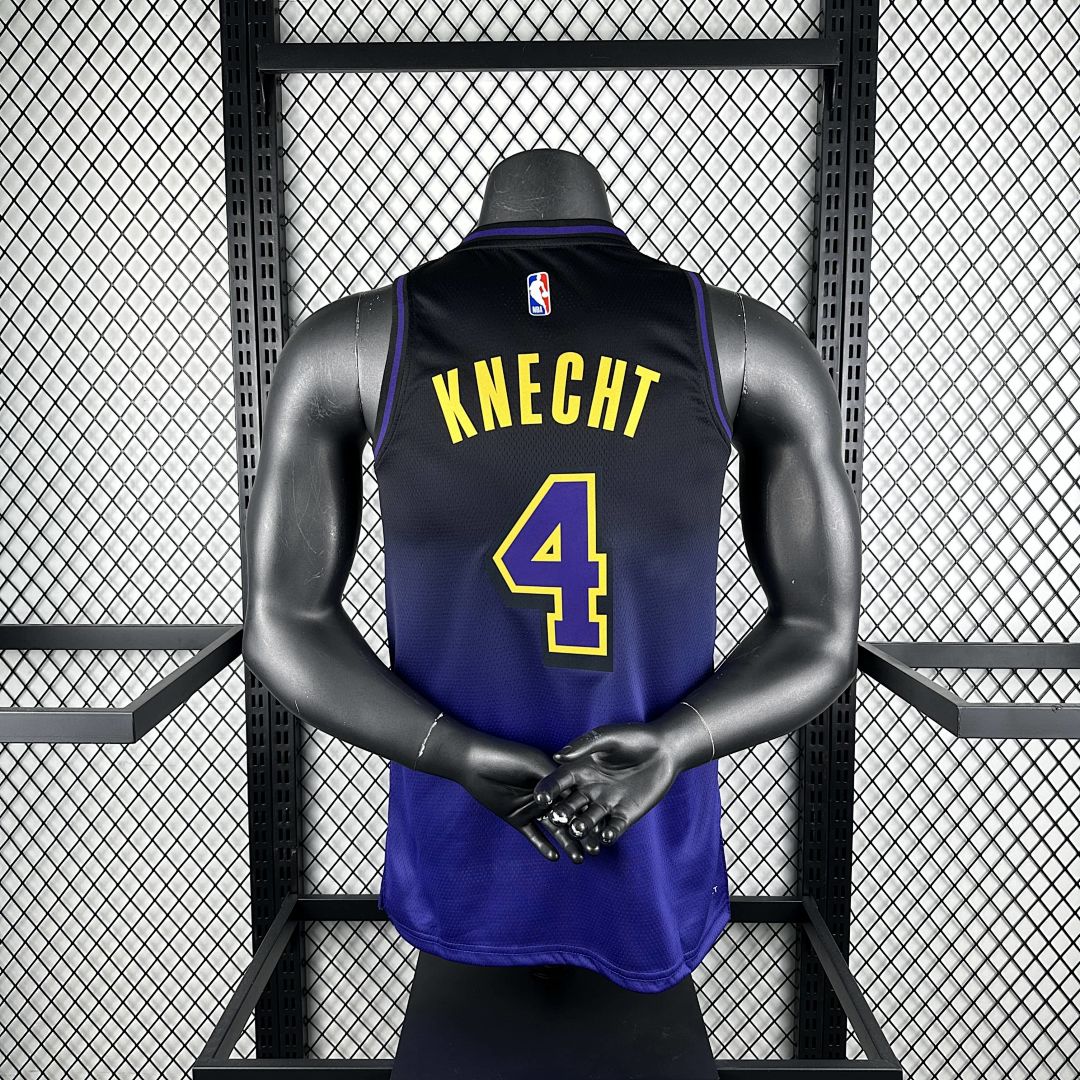 2025 Lakers Knecht #4 City Edition NBA Jersey 2