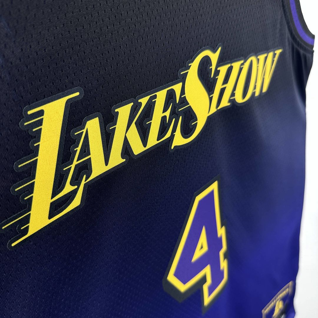 2025 Lakers Knecht #4 City Edition NBA Jersey 7