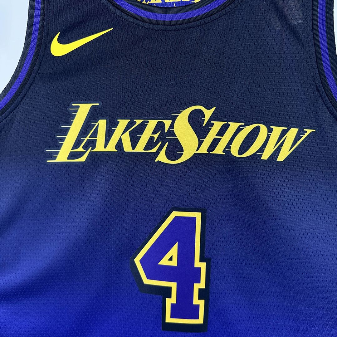 2025 Lakers Knecht #4 City Edition NBA Jersey 8