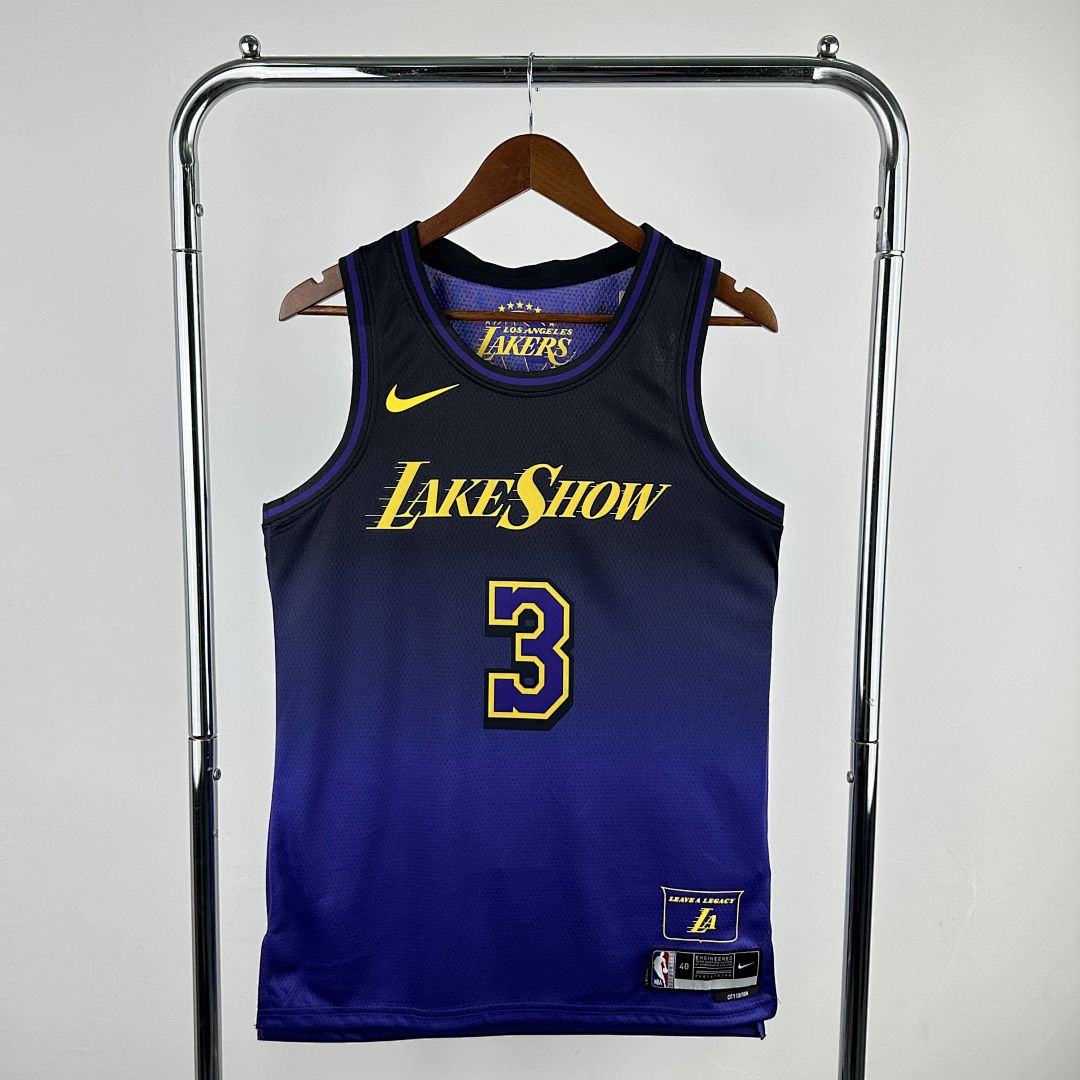 2025 Lakers Davis #3 City Edition NBA Jersey 11
