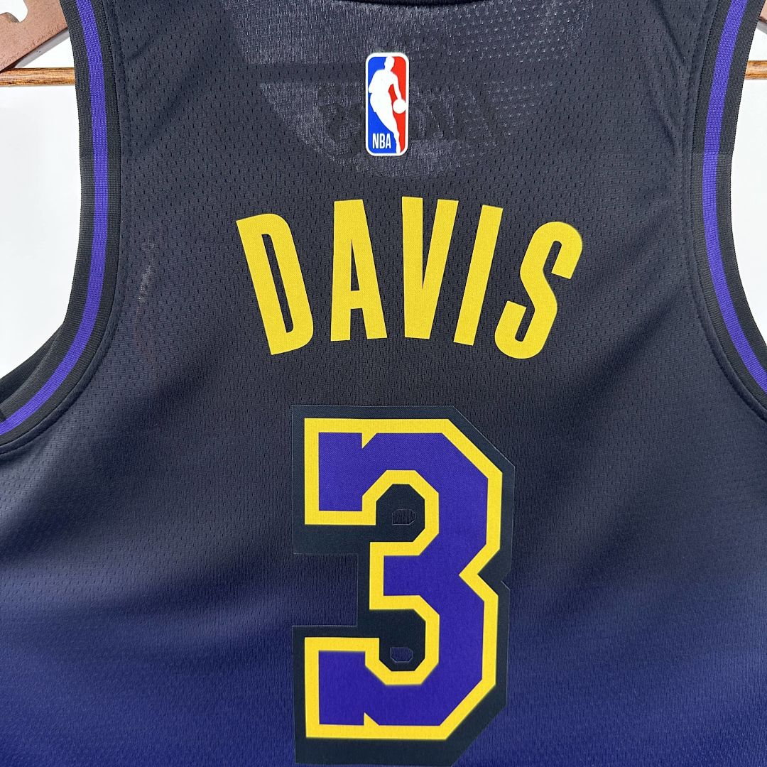 2025 Lakers Davis #3 City Edition NBA Jersey 5