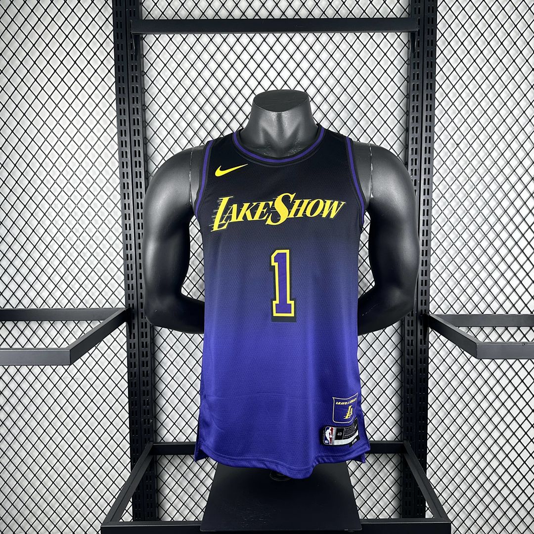 2025 Lakers Russell #1 City Edition NBA camiseta