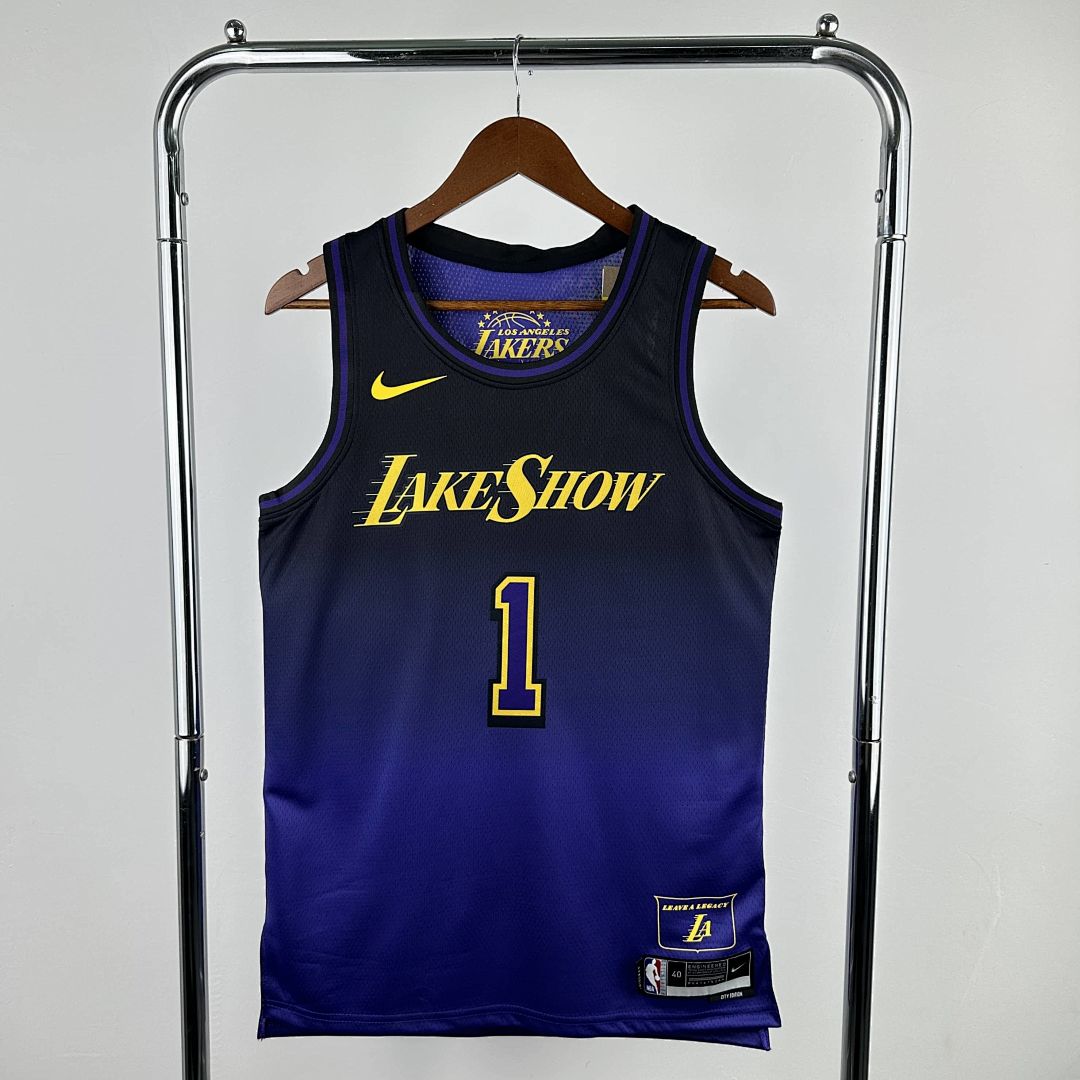 2025 Lakers Russell #1 City édition NBA maillot 10
