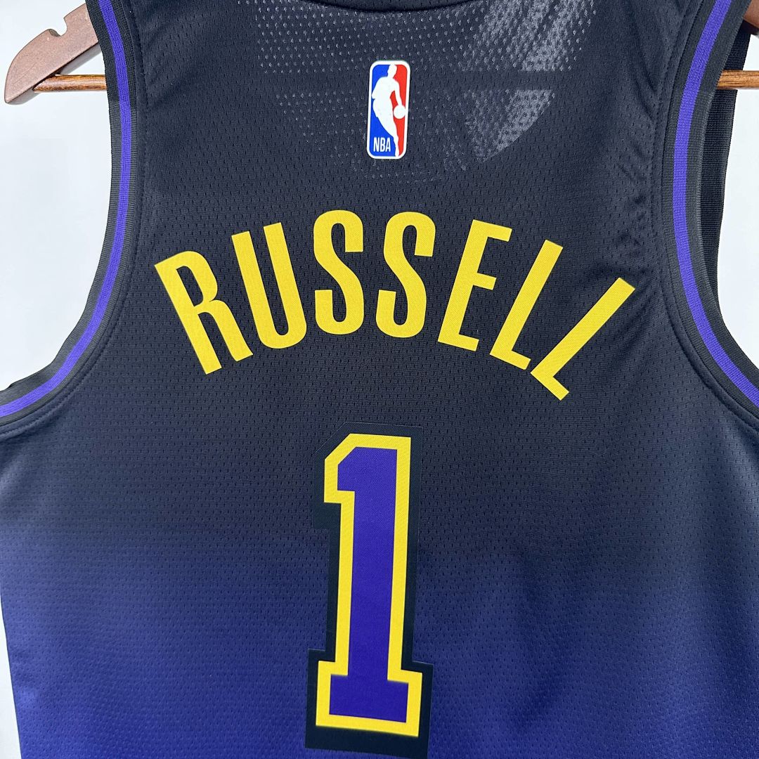 2025 Lakers Russell #1 City édition NBA maillot 4