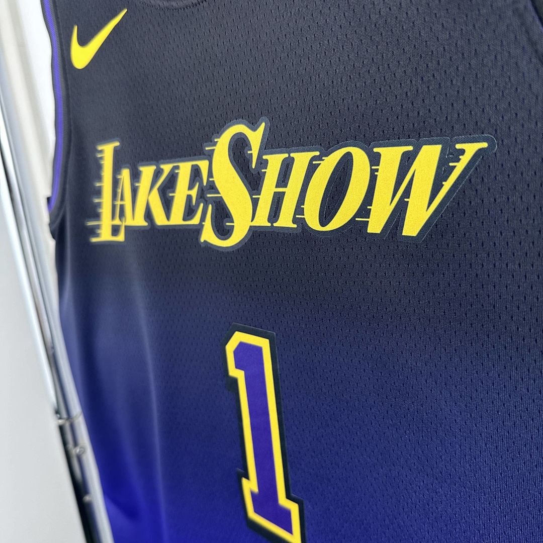 2025 Lakers Russell #1 City édition NBA maillot 7