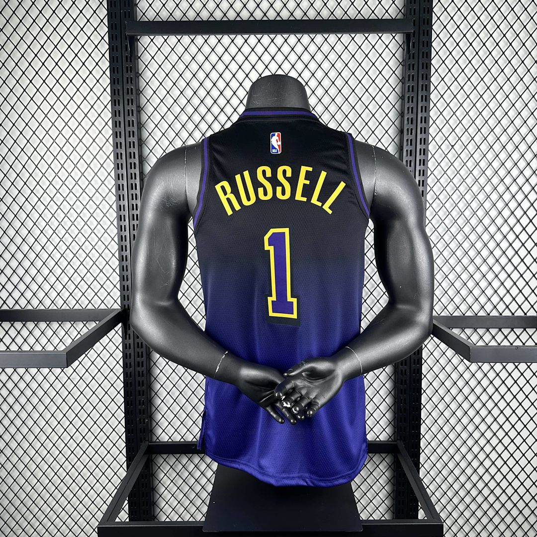 2025 Lakers Russell #1 City édition NBA maillot 8