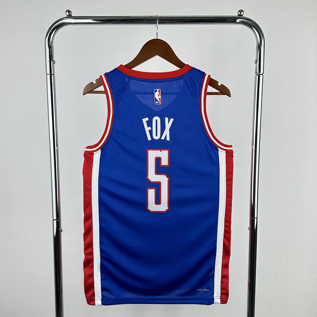 2025 Kings Fox #5 City Edition NBA Jersey 9