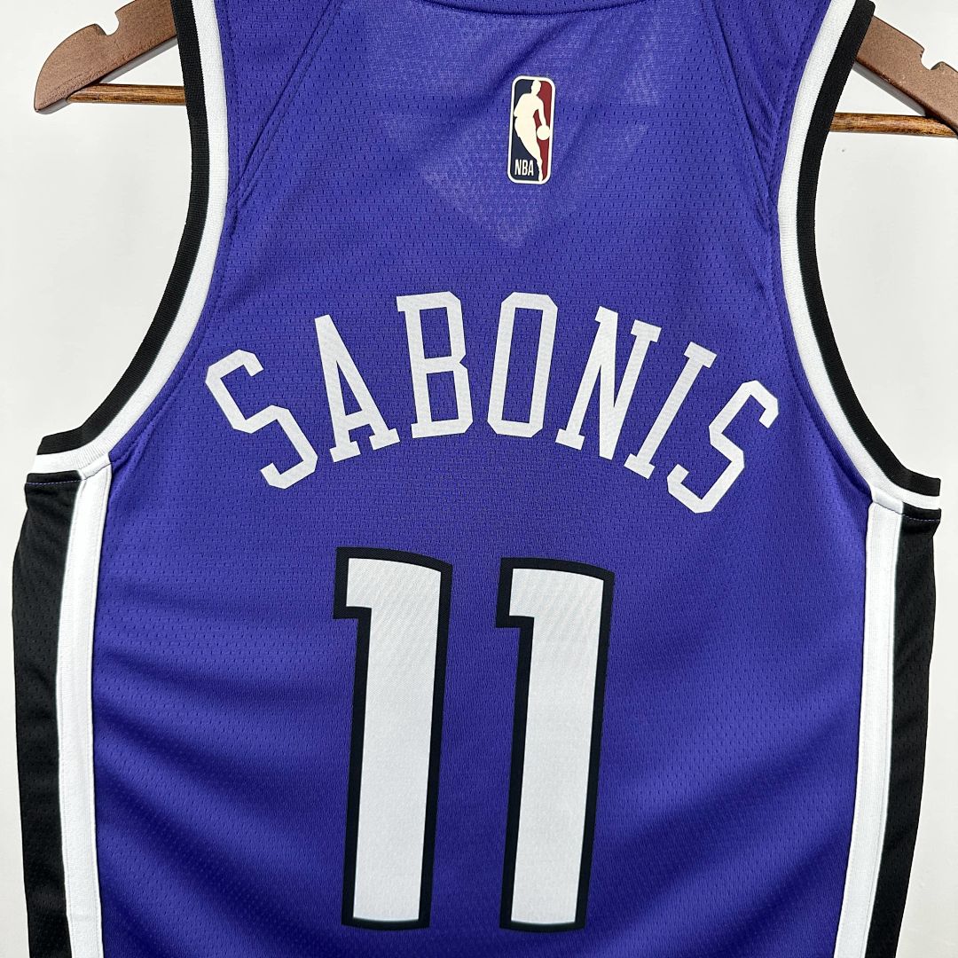 2025 Kings Sabonis #11 Retro Edition NBA Jersey 4