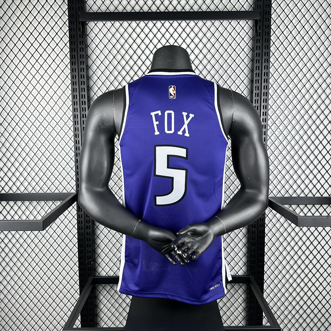 2025 Kings Fox #5 retro Edition NBA camiseta 2