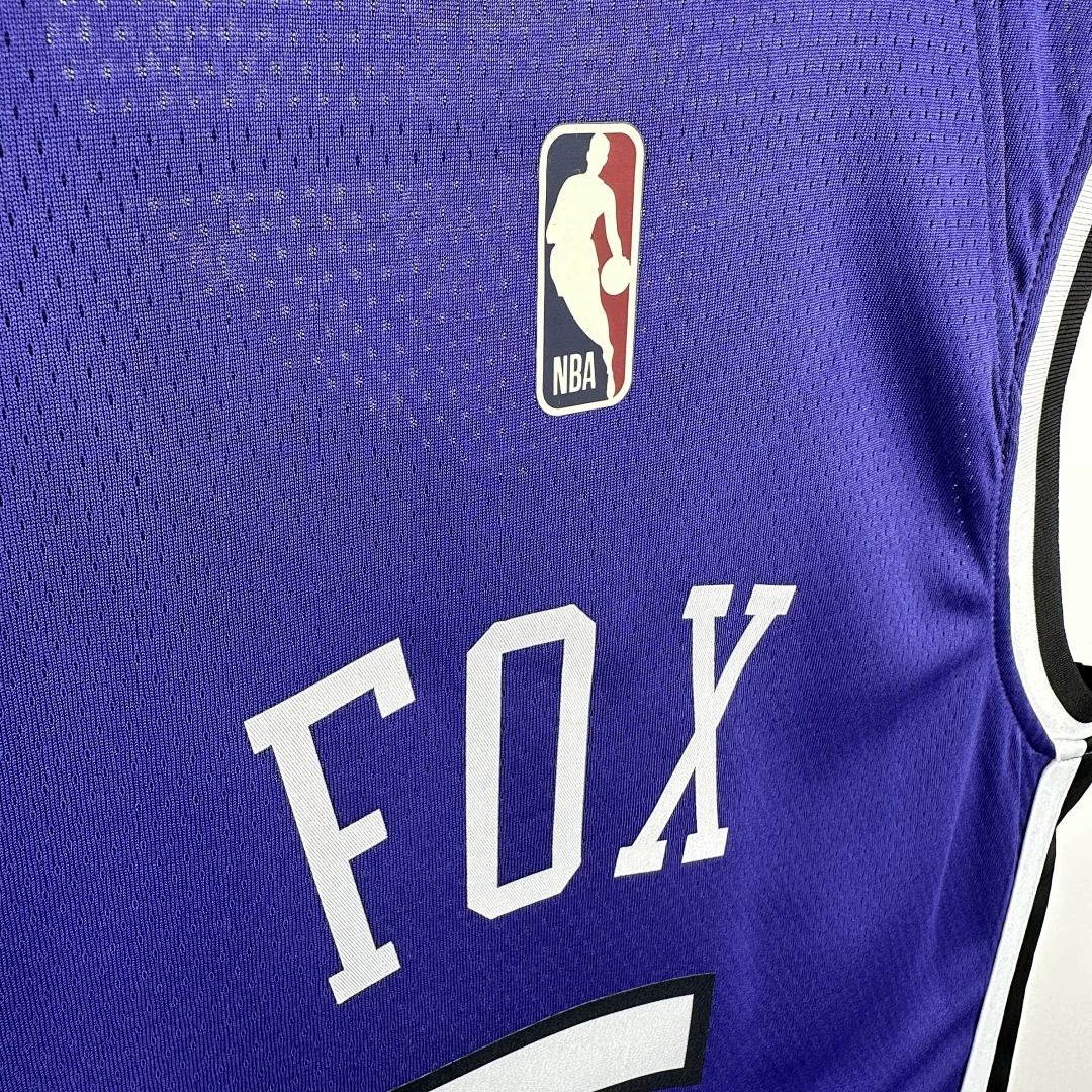 2025 Kings Fox #5 retro Edition NBA camiseta 3