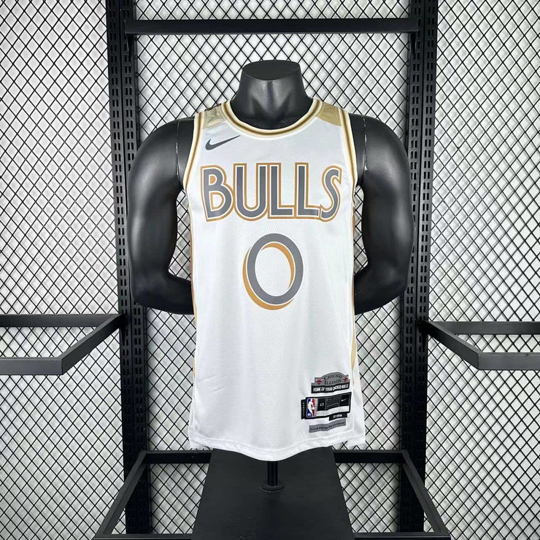 2025 Chicago Bulls White #0 City Edition NBA Jersey