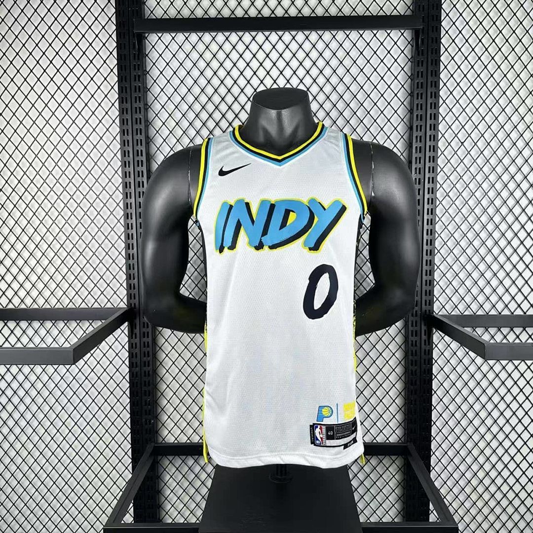 2025 Indiana Pacers Haliburton #0 City Edition NBA Jersey