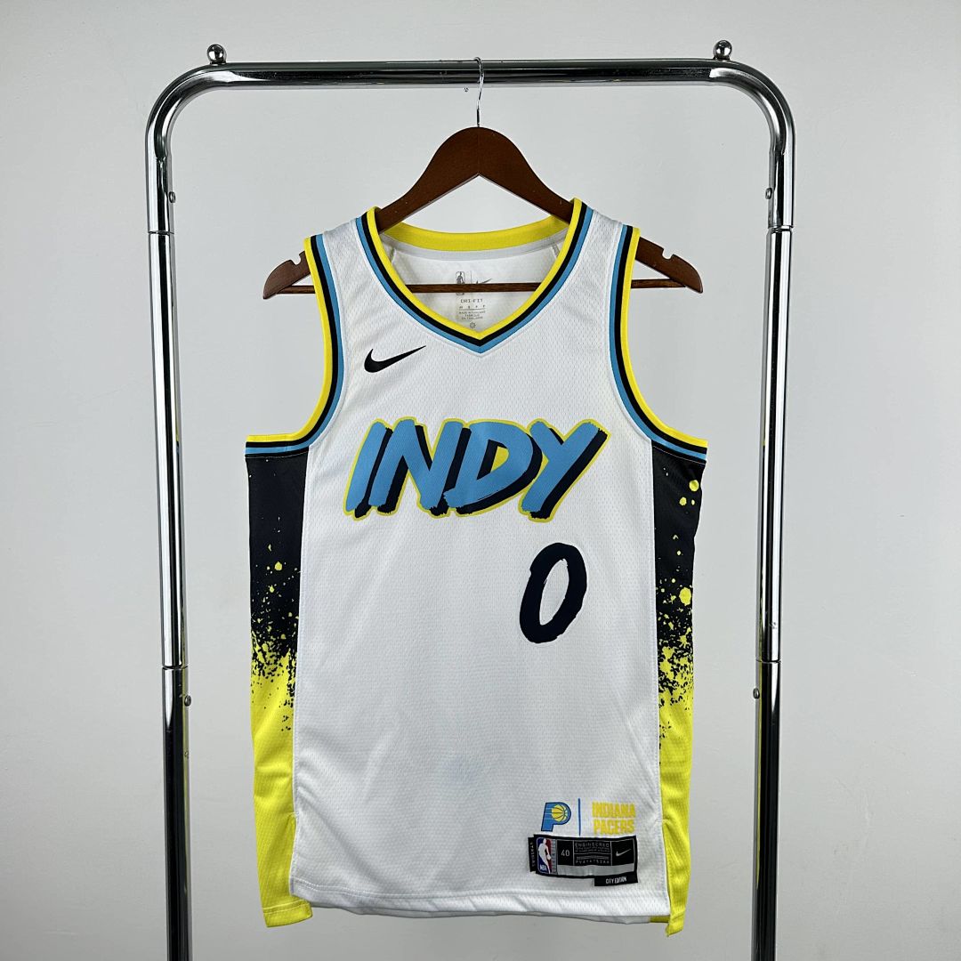 2025 Indiana Pacers Haliburton #0 City Edition NBA Jersey 2