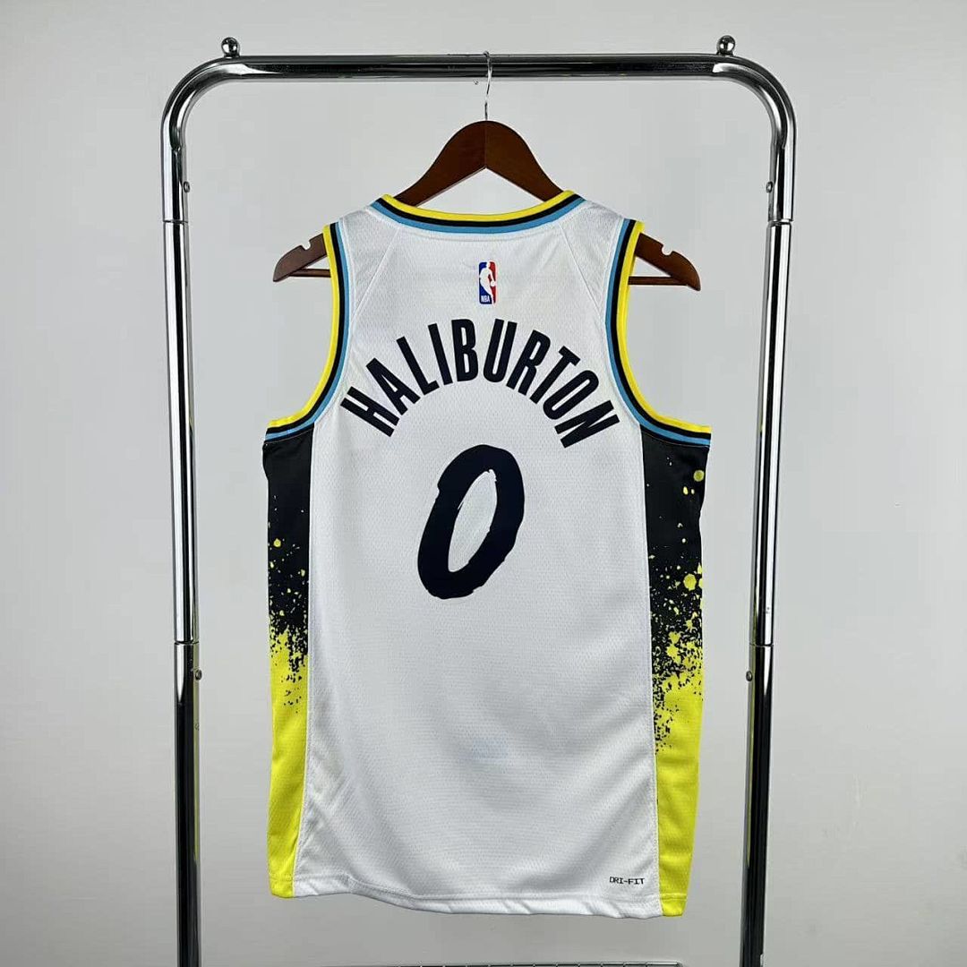 2025 Indiana Pacers Haliburton #0 City Edition NBA Jersey 3