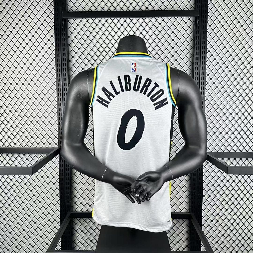 2025 Indiana Pacers Haliburton #0 City Edition NBA Jersey 4