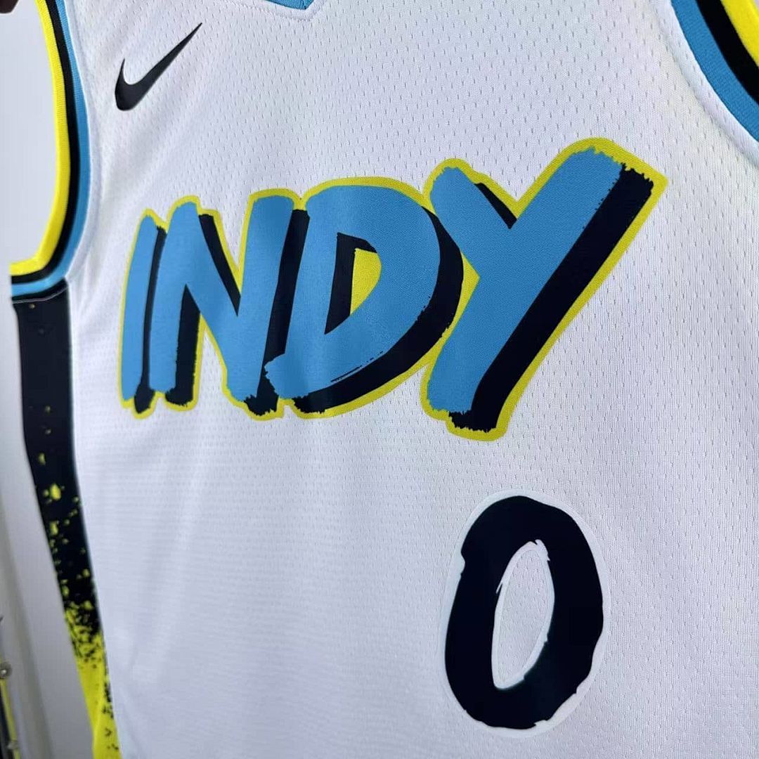 2025 Indiana Pacers Haliburton #0 City Edition NBA Jersey 5