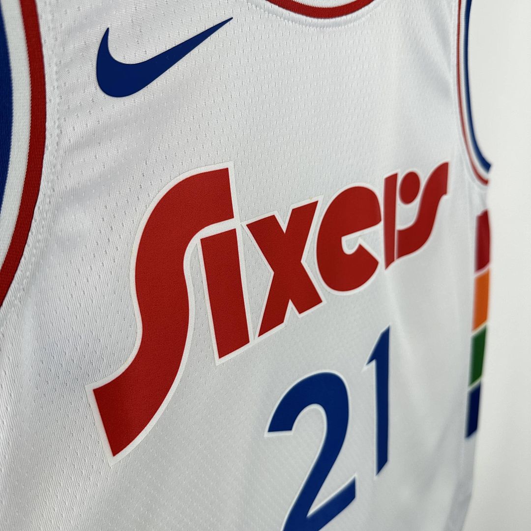 2025 Philadelphia 76ers Embiid #21 City Edition NBA Jersey 8