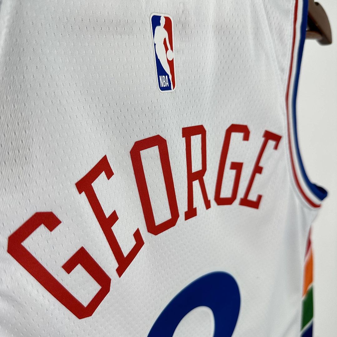 2025 Philadelphia 76ers George #8 City Edition NBA Jersey 4