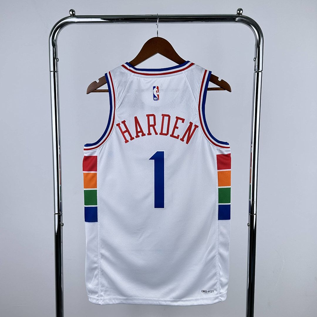 2025 Philadelphia 76ers Harden #1 City Edition NBA Jersey 10