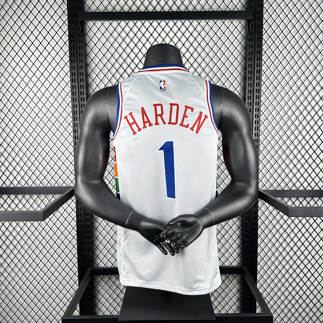 2025 Philadelphia 76ers Harden #1 City Edition NBA Jersey 2