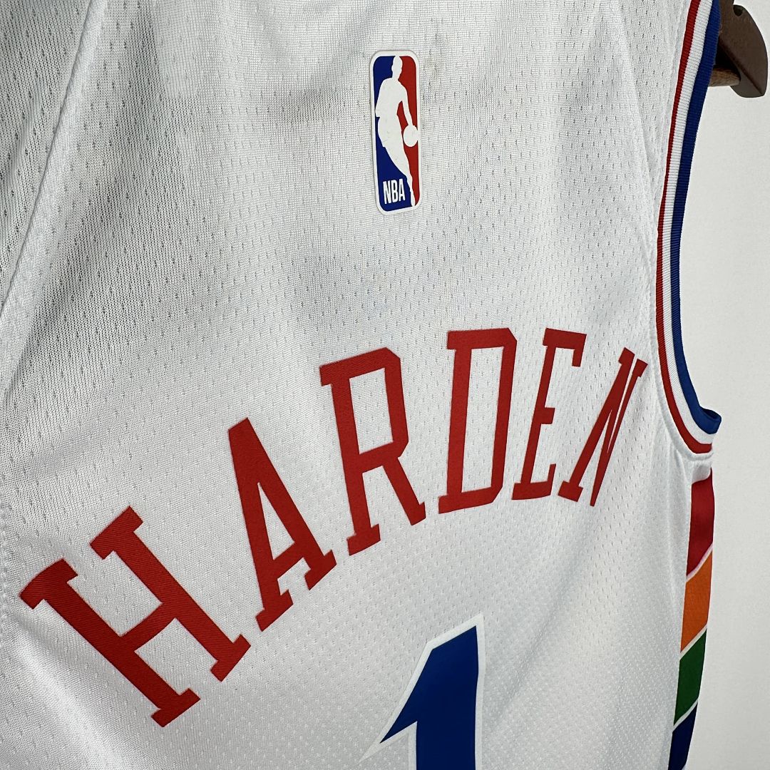 2025 Philadelphia 76ers Harden #1 City Edition NBA Jersey 4