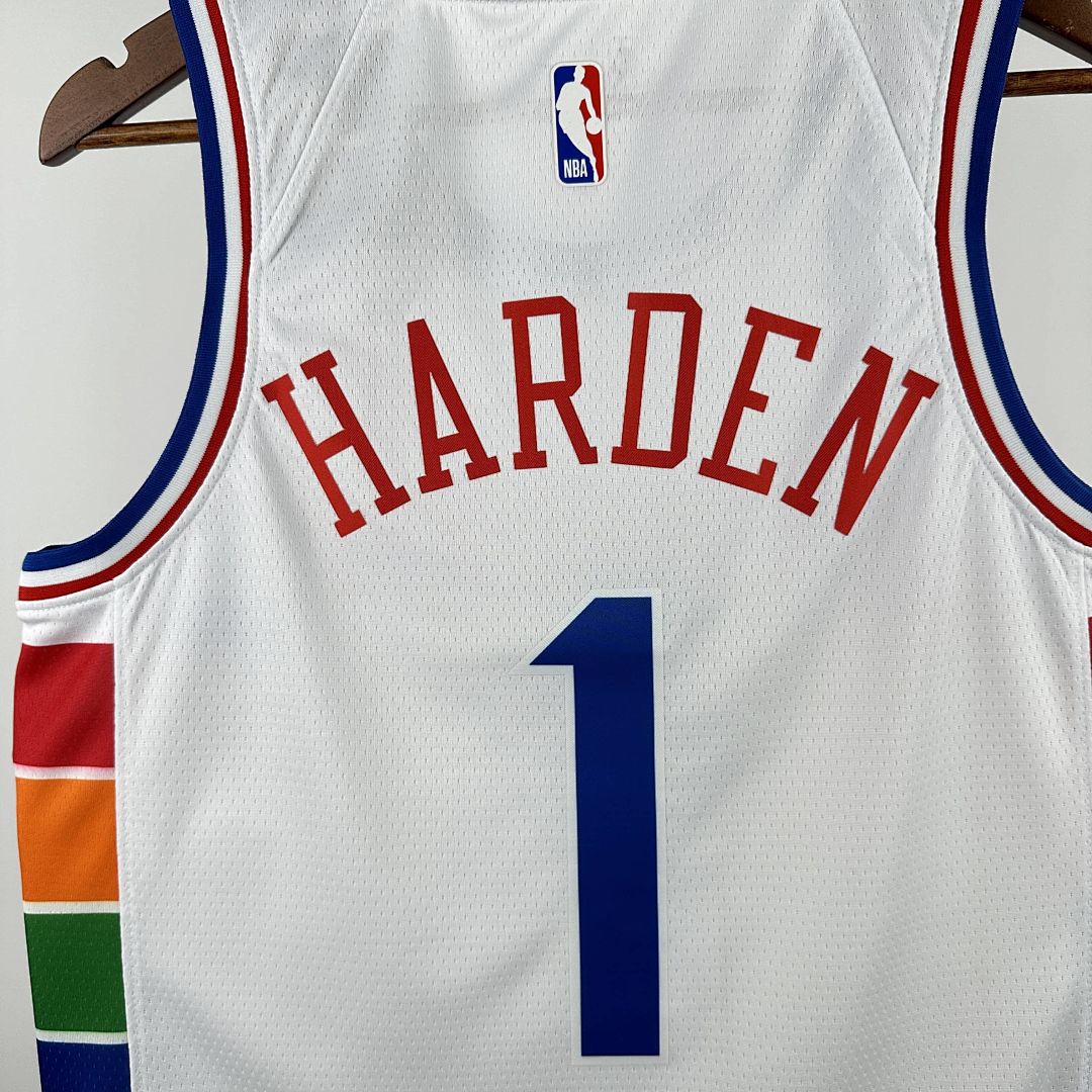 2025 Philadelphia 76ers Harden #1 City Edition NBA Jersey 5