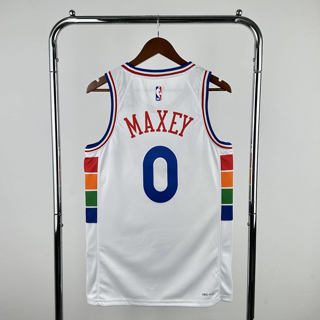 2025 Philadelphia 76ers Maxey #0 City Edition NBA Jersey 10