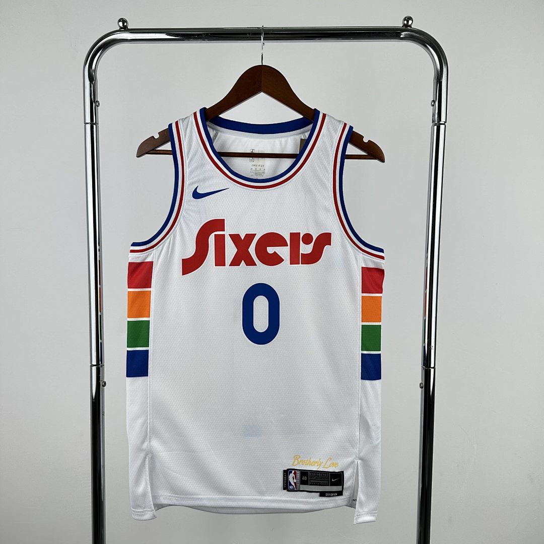 2025 Philadelphia 76ers Maxey #0 City Edition NBA Jersey 11