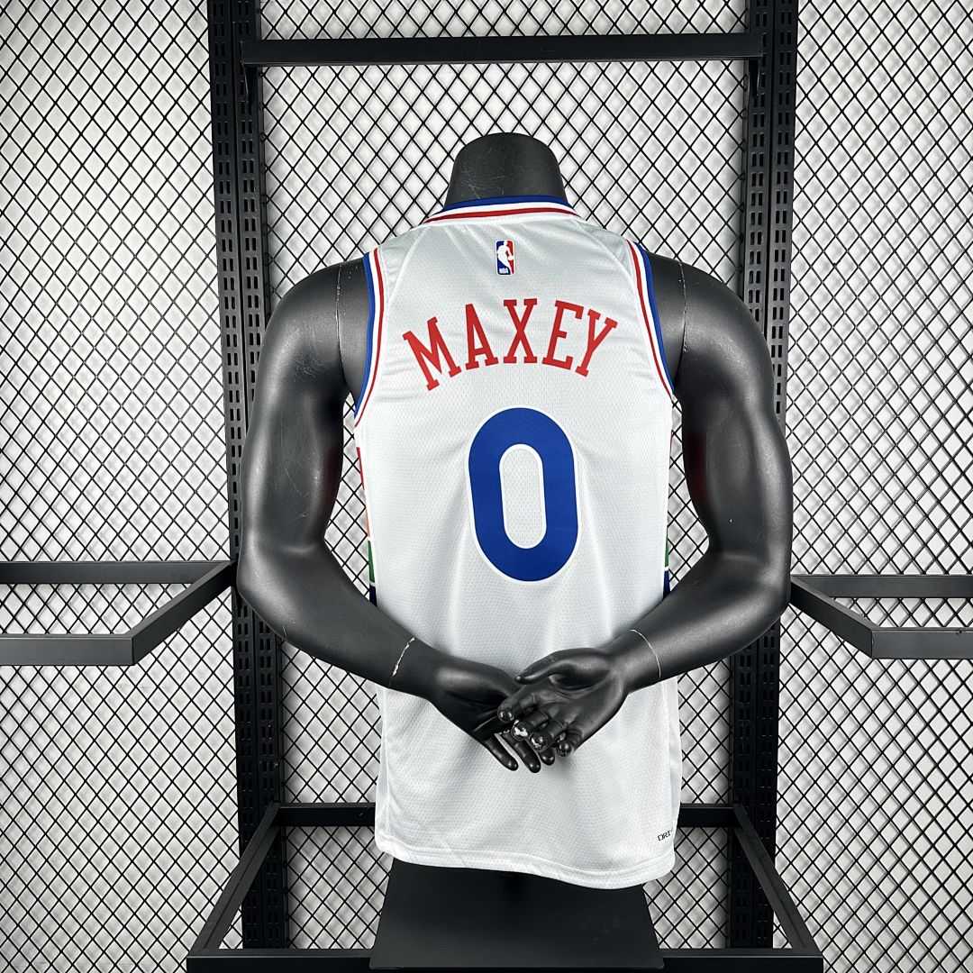2025 Philadelphia 76ers Maxey #0 City Edition NBA Jersey 2